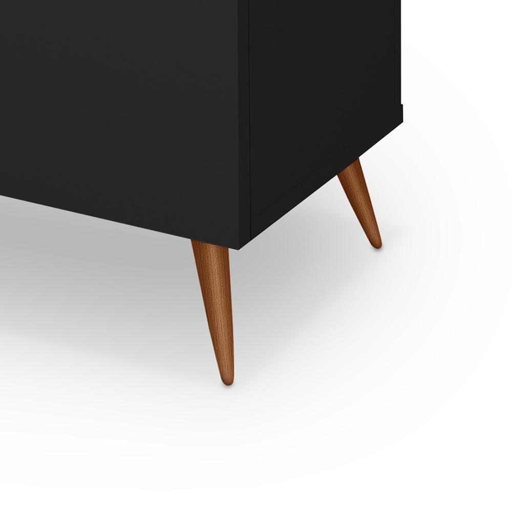 Aparador Buffet Encanto - 2 Portas Com Pés Retrô Em Mdp-mdf Preto - Maria Móveis - 4