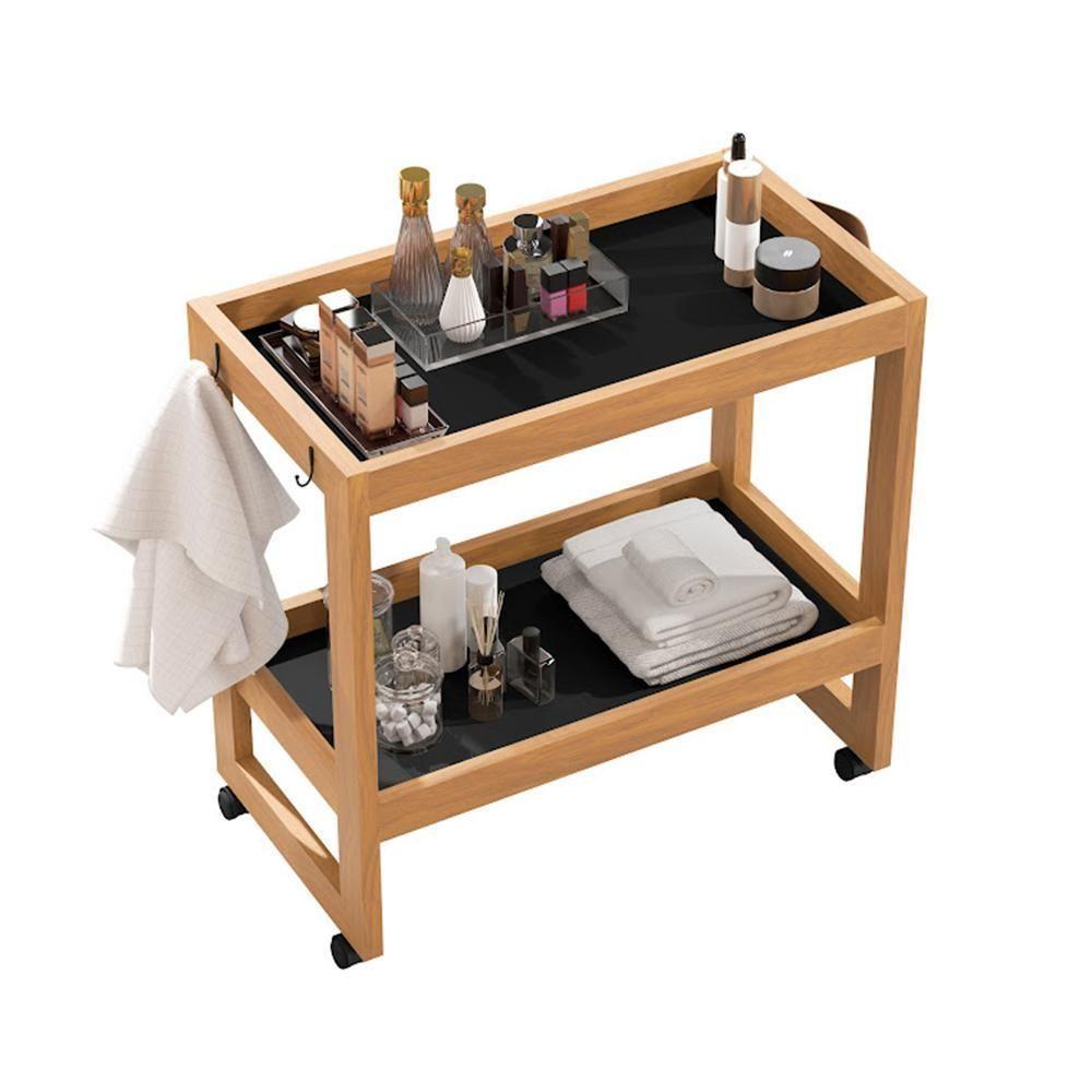 Carrinho Auxiliar Suporte Para Esmalte Com Rodinhas Preto - 1