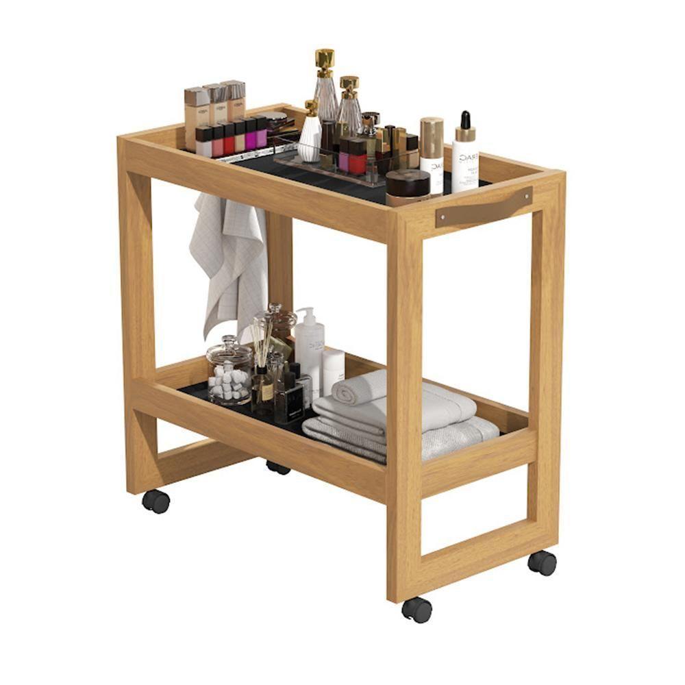 Carrinho Auxiliar Suporte Para Esmalte Com Rodinhas Preto - 7