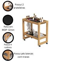 Carrinho Auxiliar Suporte Para Esmalte Com Rodinhas Preto - 5