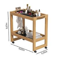 Carrinho Auxiliar Suporte Para Esmalte Com Rodinhas Preto - 6