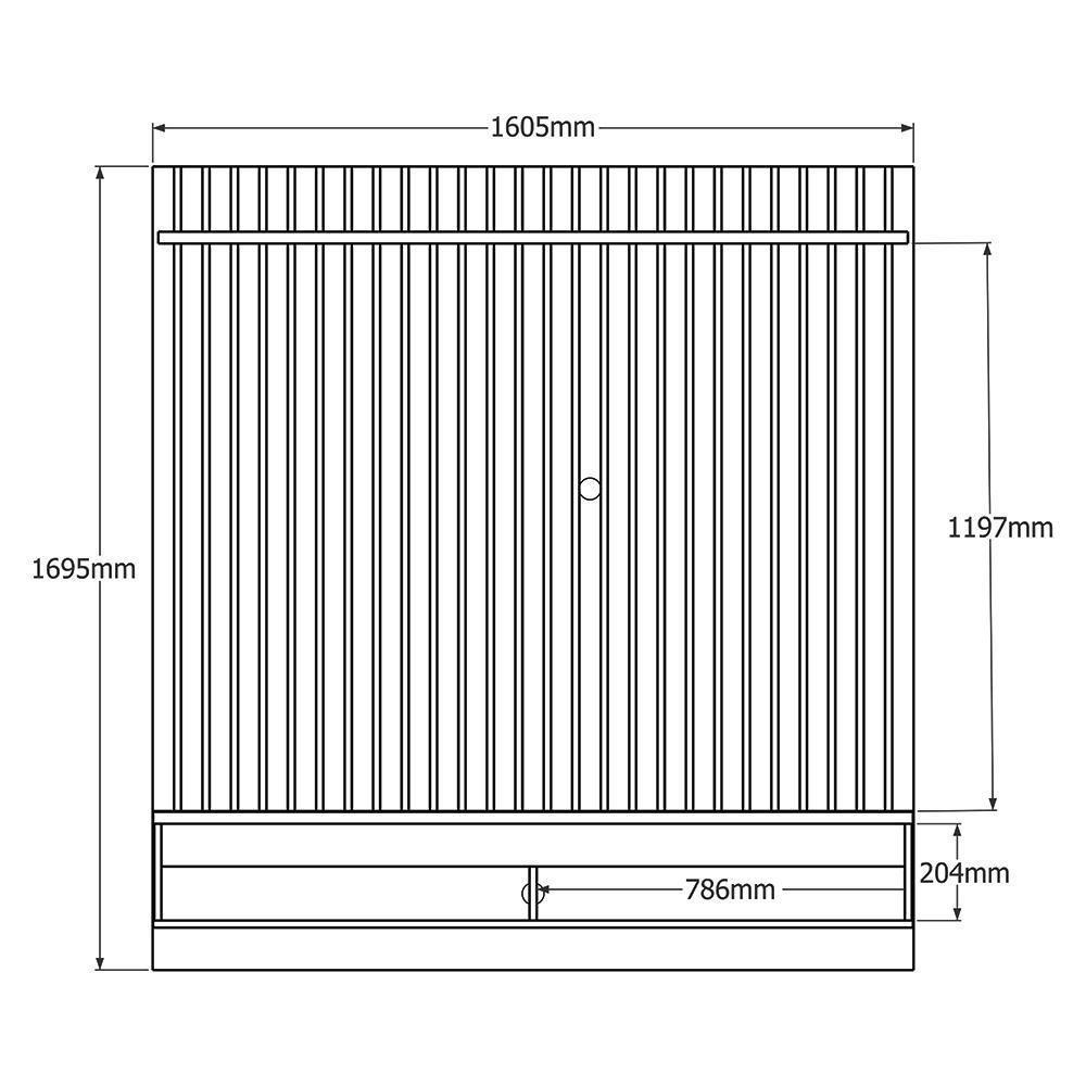 Painel Para Tv Detroit - 1 Prateleira E Nicho Suspenso Off White-freijó - Lukaliam Móveis - 5