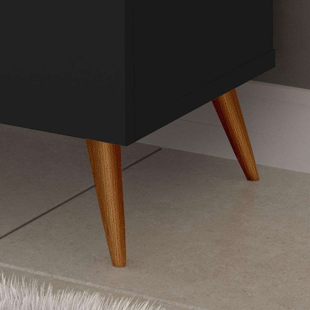 Buffet Aparador Encanto - 3 Portas Prateleira Interna Mdf Preto - Movelove Preto - 4