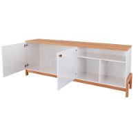 Rack Para Tv Até 70 Polegadas 2 Portas Sunny 1,83m Lukaliam Móveis Off White-jequitiba Off White-jequitiba - 2