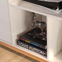 Rack Para Tv Até 70 Polegadas 2 Portas Sunny 1,83m Lukaliam Móveis Off White-jequitiba Off White-jequitiba - 8