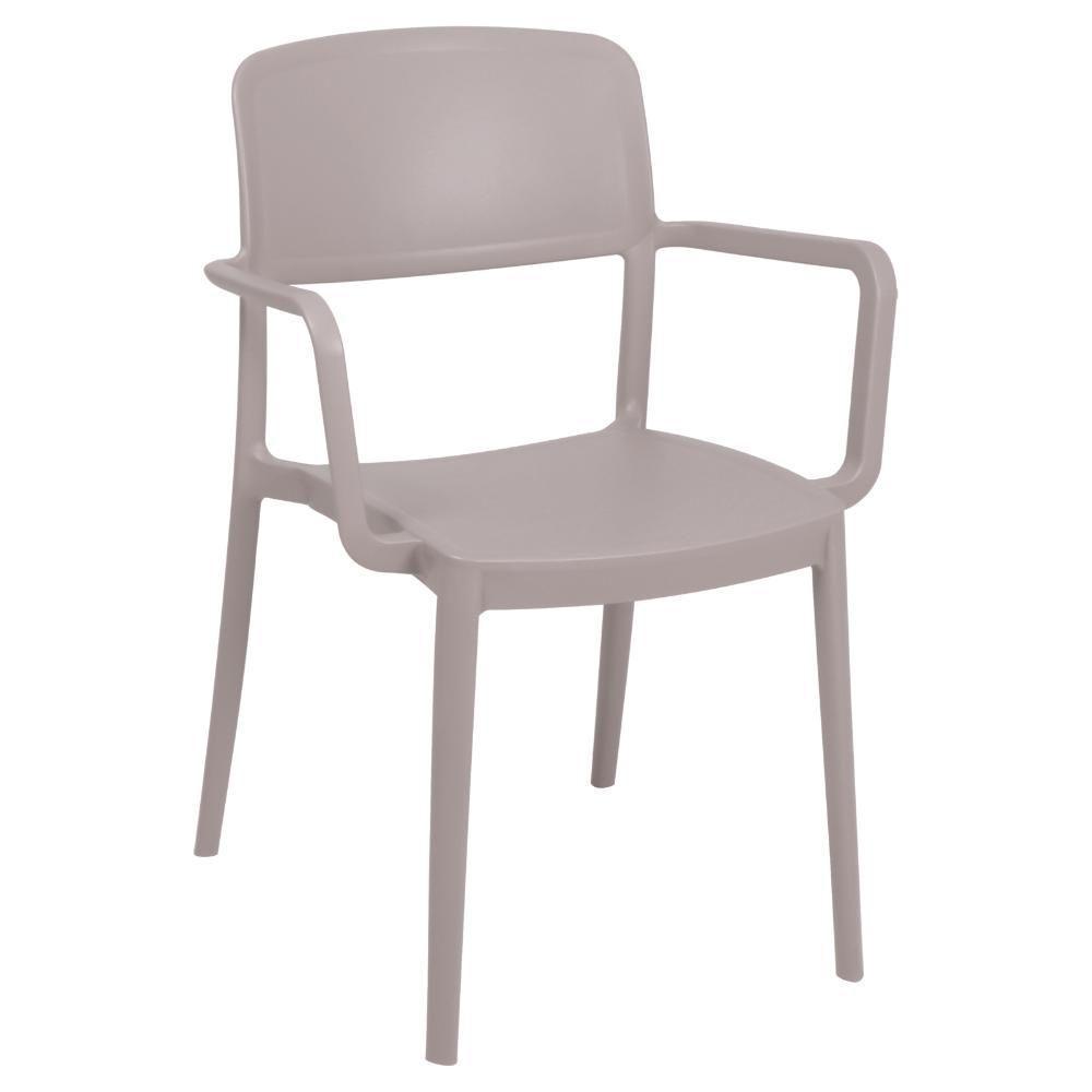 Cadeira Tramontina Marta Em Polipropileno Camurça Com Braços - 3