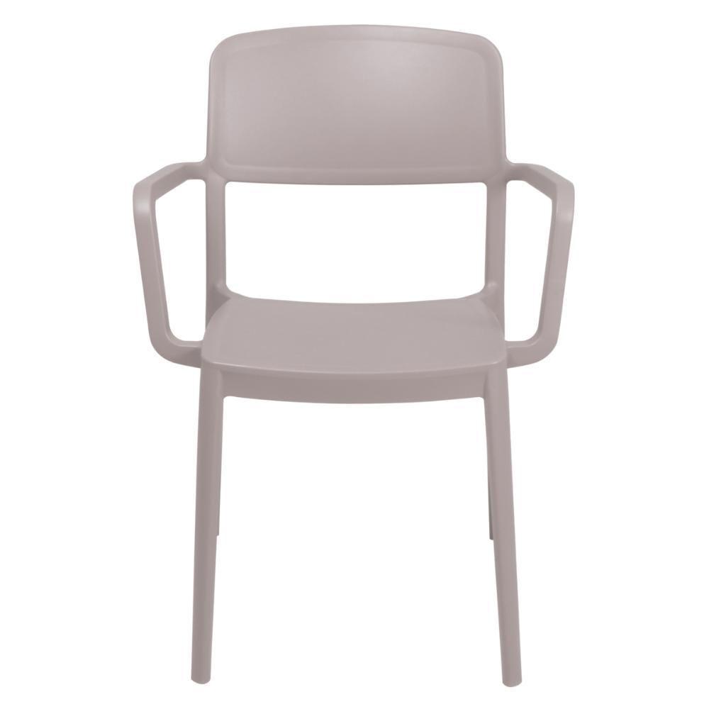 Cadeira Tramontina Marta Em Polipropileno Camurça Com Braços - 4