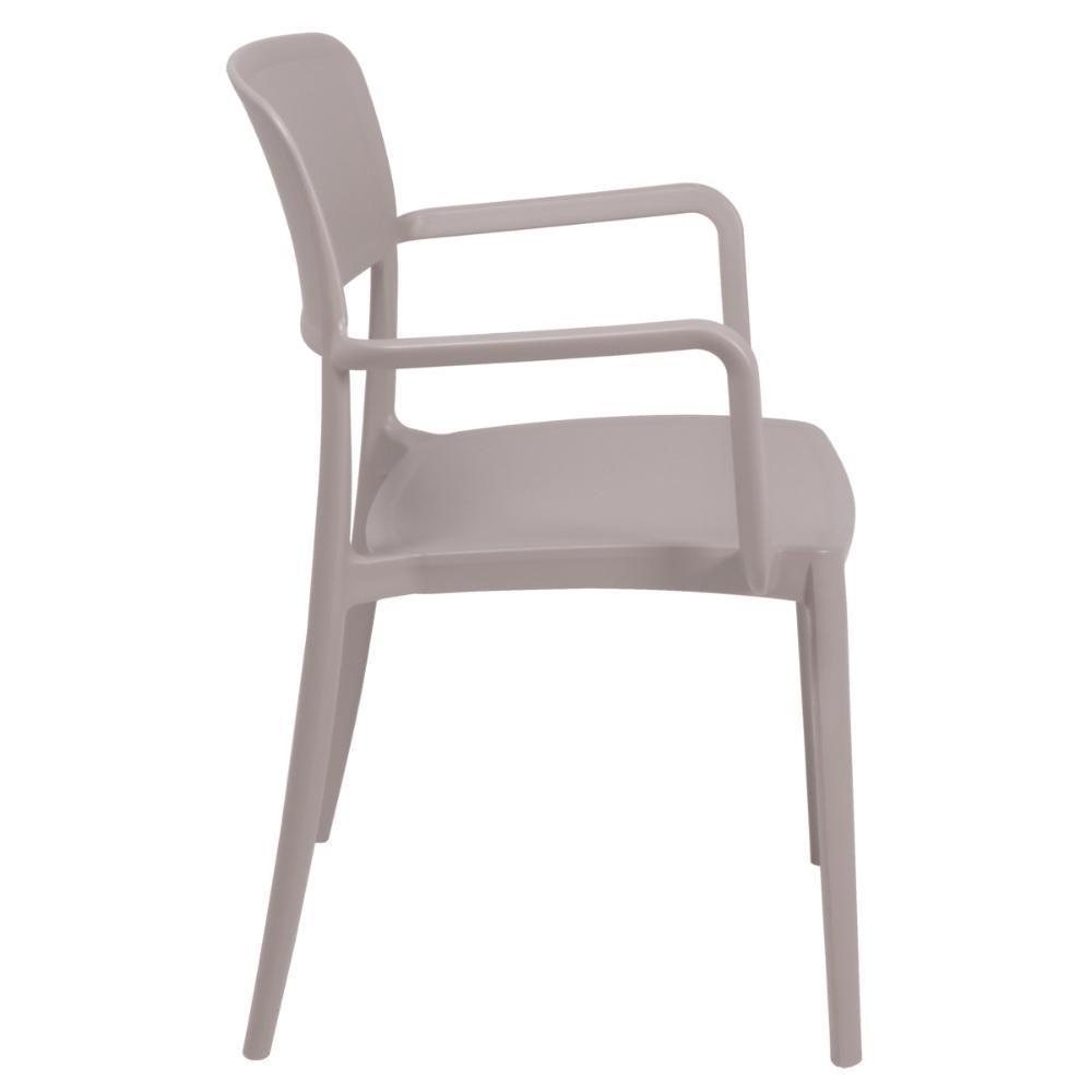 Cadeira Tramontina Marta Em Polipropileno Camurça Com Braços - 6