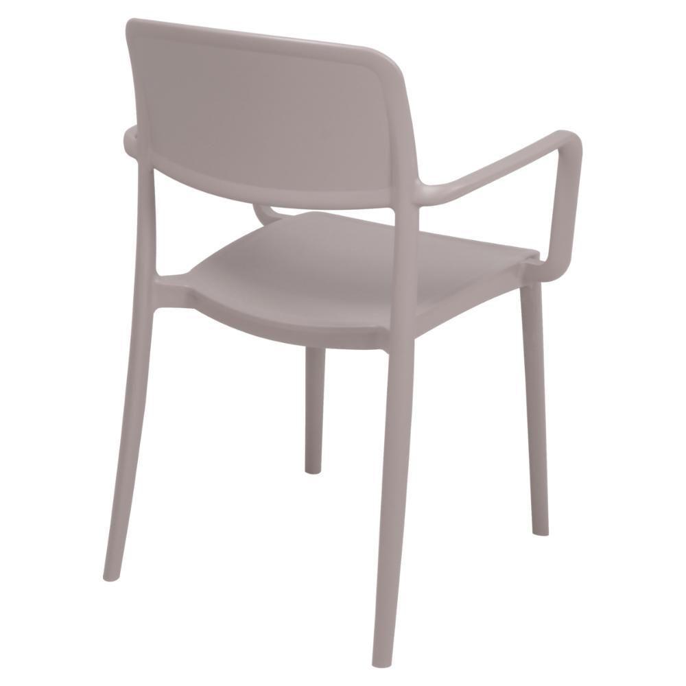 Cadeira Tramontina Marta Em Polipropileno Camurça Com Braços - 8