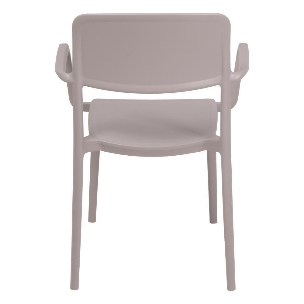 Cadeira Tramontina Marta Em Polipropileno Camurça Com Braços - 9