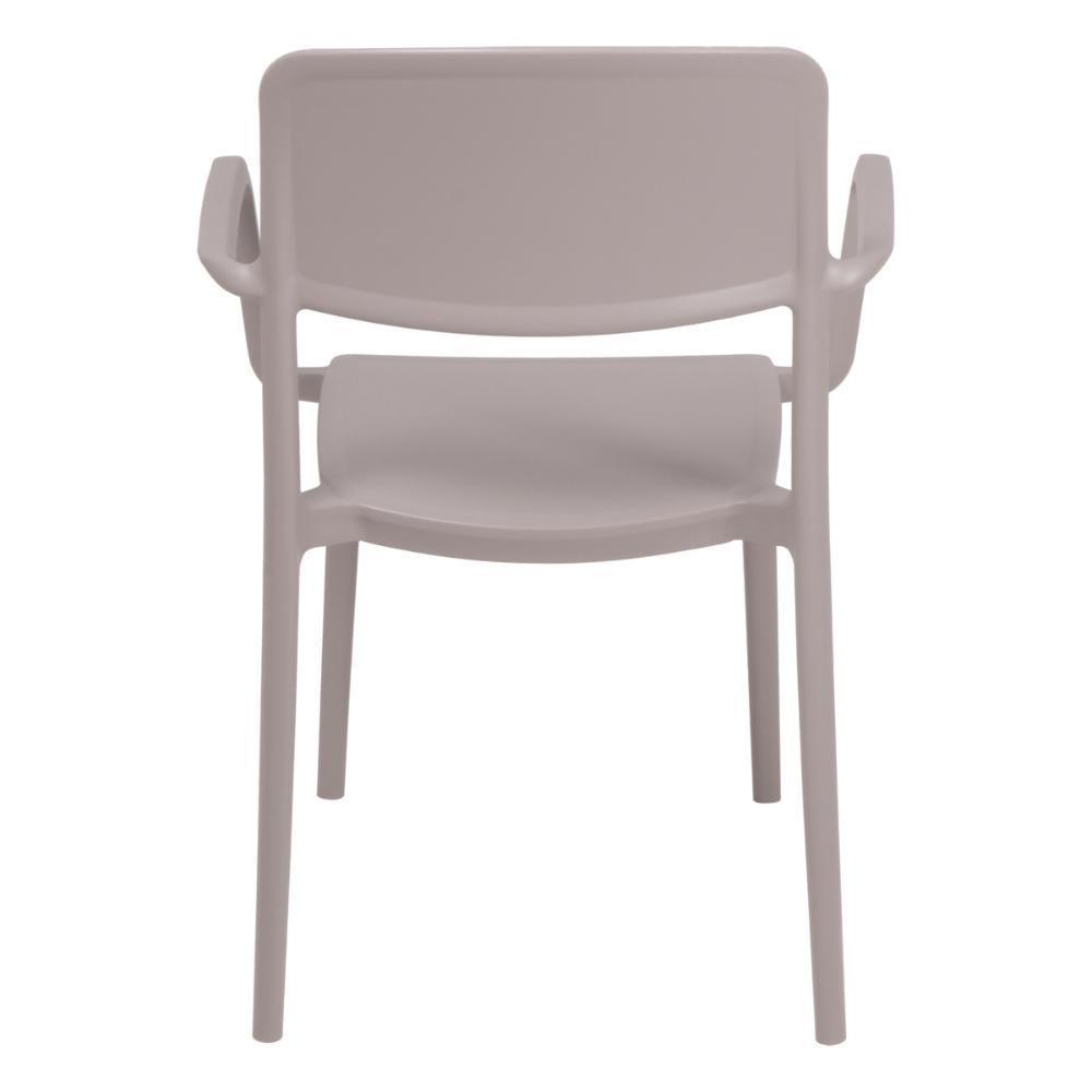 Cadeira Tramontina Marta Em Polipropileno Camurça Com Braços - 10