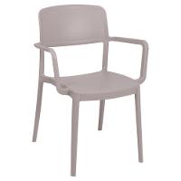 Cadeira Tramontina Marta Em Polipropileno Camurça Com Braços - 3