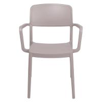 Cadeira Tramontina Marta Em Polipropileno Camurça Com Braços