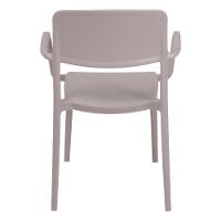 Cadeira Tramontina Marta Em Polipropileno Camurça Com Braços - 10