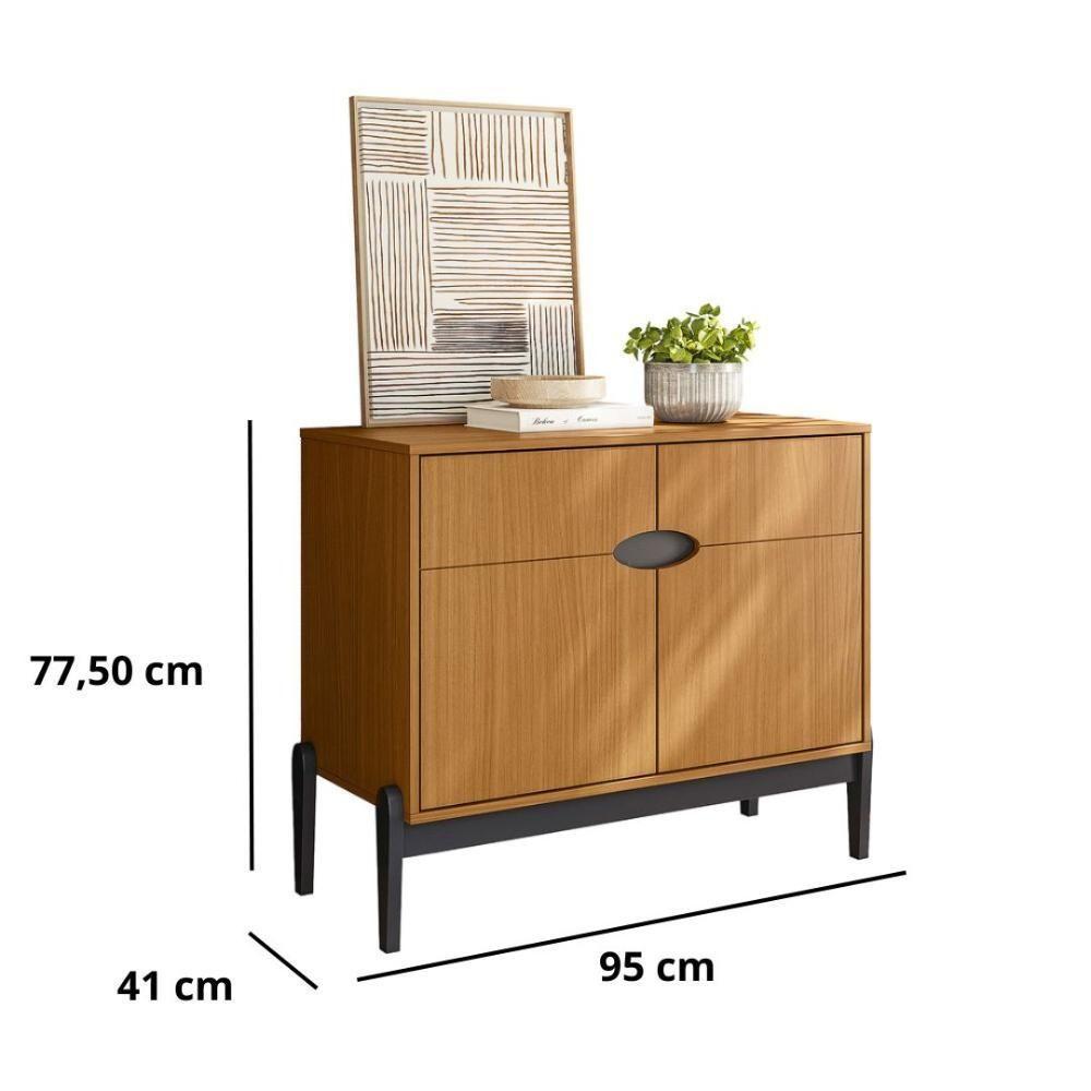 Buffet Intense 2 Portas Freijó - Preto Freijó - Preto - 5