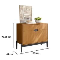 Buffet Intense 2 Portas Freijó - Preto Freijó - Preto - 5