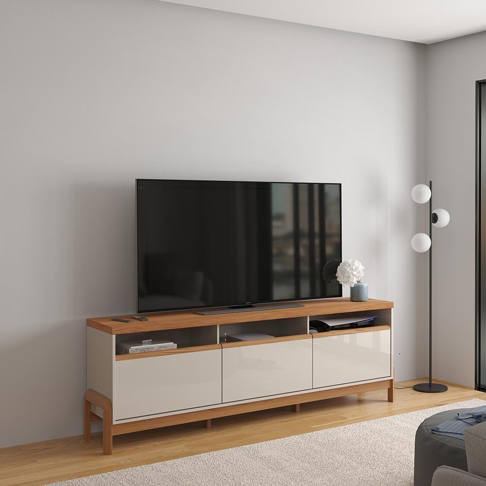 Rack + Elegance 1.8 Buffet Elegance Off White New Jequitiba - Lukaliam Móveis - 2