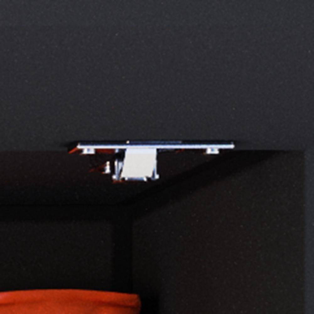 Armário Suspenso Delta - 1 Porta Com Cabideiro Em Mdp Preto - J3 Móveis Preto - 7