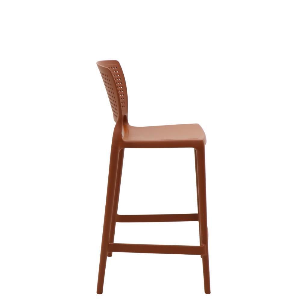 Cadeira Tramontina Safira Summa Alta Bar Em Polipropileno E Fibra De Vidro Terracota - 2