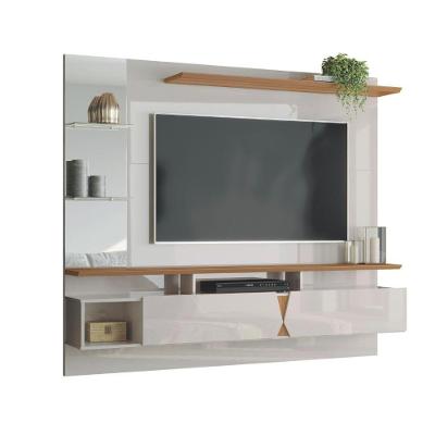 Painel Para Tv Até 55'' Off White Com Damasco Intense - Lukaliam Móveis