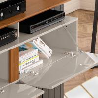 Painel Para Tv Até 55'' Off White Com Damasco Intense - Lukaliam Móveis