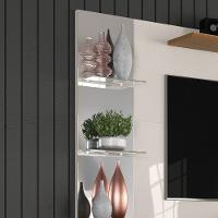 Painel Para Tv Até 55'' Off White Com Damasco Intense - Lukaliam Móveis - 5
