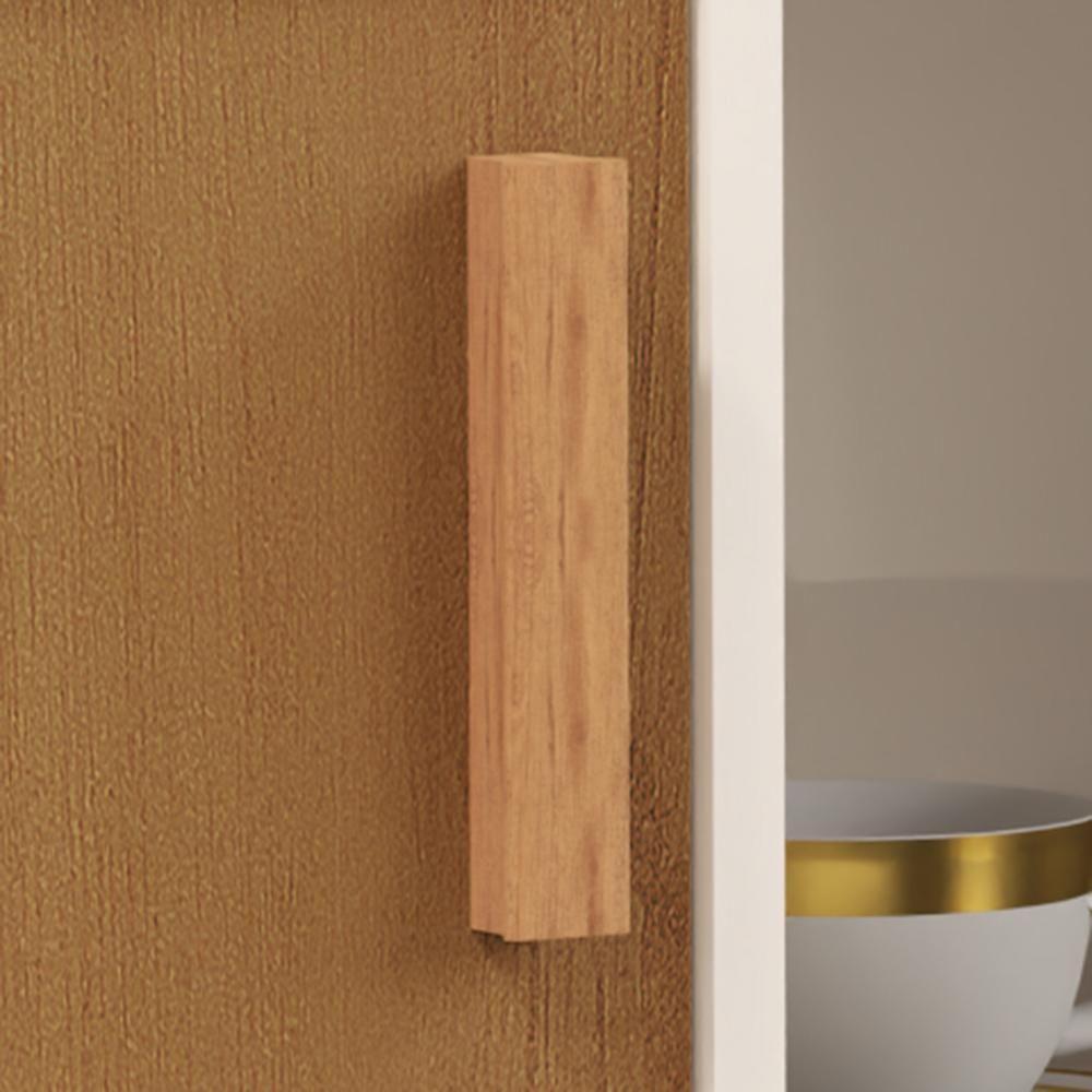 Aparador Cantinho Do Café Luxor - Mdp Com Pés E Puxadores De Madeira Cedro-off White - Sal Movelaria - 6