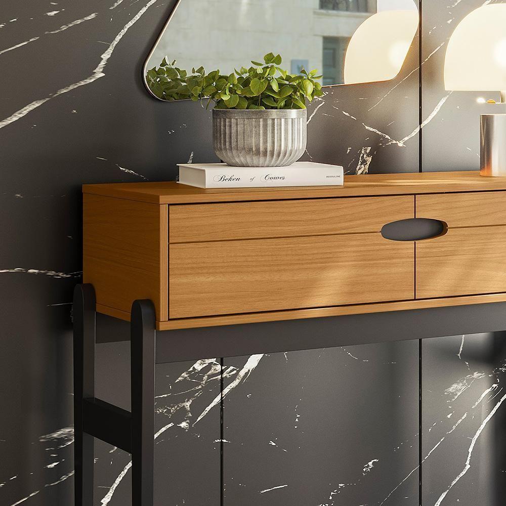 Conjunto Sala De Estar Intense - Aparador 2 Portas E Buffet 4 Portas Em Mdp Freijó-preto - Movelove - 6