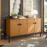 Conjunto Sala De Estar Intense - Aparador 2 Portas E Buffet 4 Portas Em Mdp Freijó-preto - Movelove - 3