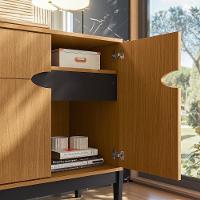 Conjunto Sala De Estar Intense - Aparador 2 Portas E Buffet 4 Portas Em Mdp Freijó-preto - Movelove - 10