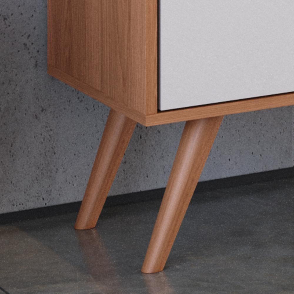 Rack Movelove 2 Portas E 1 Gaveta Com Painel Led Para Tv 70 Polegadas River 183cm Jequitiba Ripado-off White Jequitiba Ripado-off White - 6