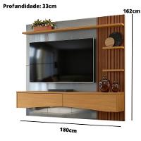 Painel Para Tv Até 65 Polegadas Europa Cinza Perolizado Com Tauari - Lukaliam Móveis - 7