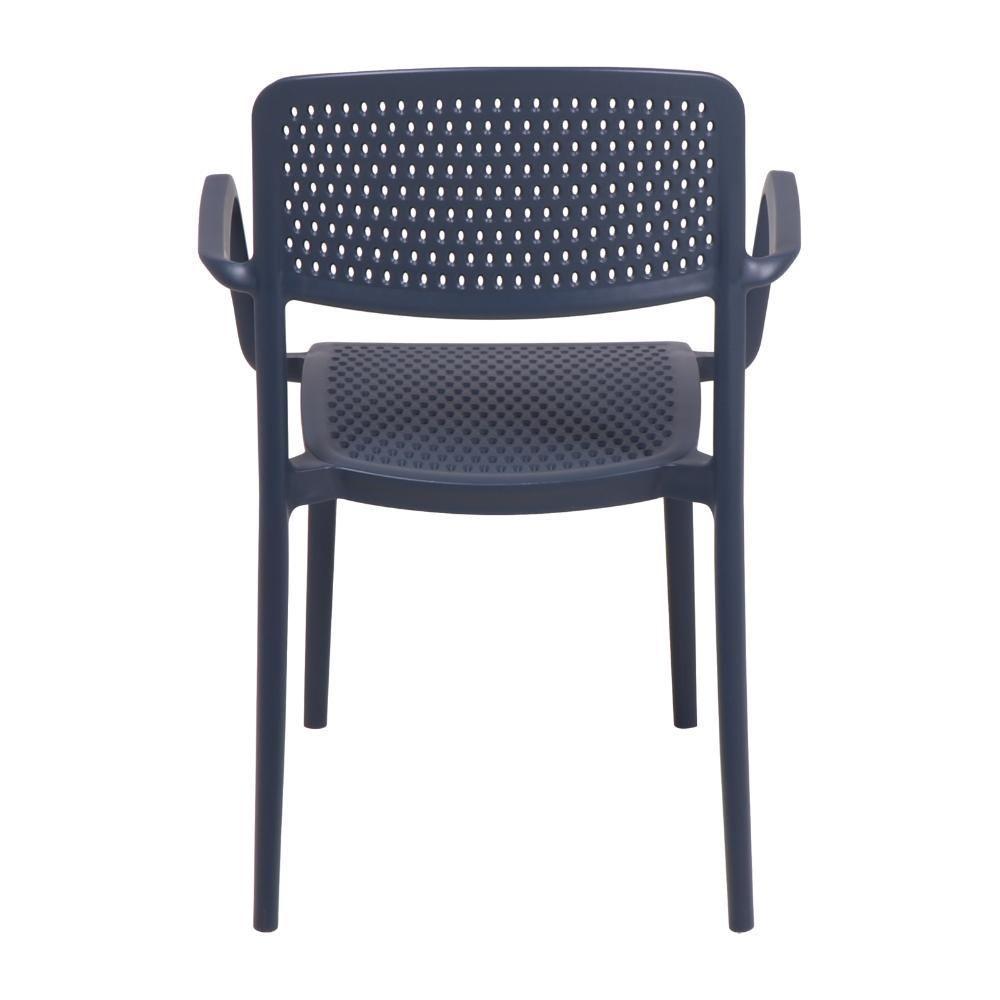 Cadeira Tramontina Serena Em Polipropileno Azul Navy Com Braços - 10