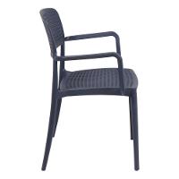 Cadeira Tramontina Serena Em Polipropileno Azul Navy Com Braços - 5
