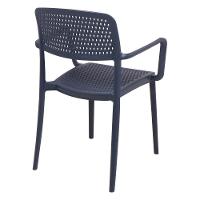 Cadeira Tramontina Serena Em Polipropileno Azul Navy Com Braços - 9