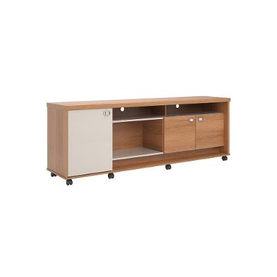 Rack Para Tv Até 70 Polegadas 3 Portas Dallas 1,83m Lukaliam Móveis Jequitiba-off White Perolizado Jequitiba-off White Perolizado