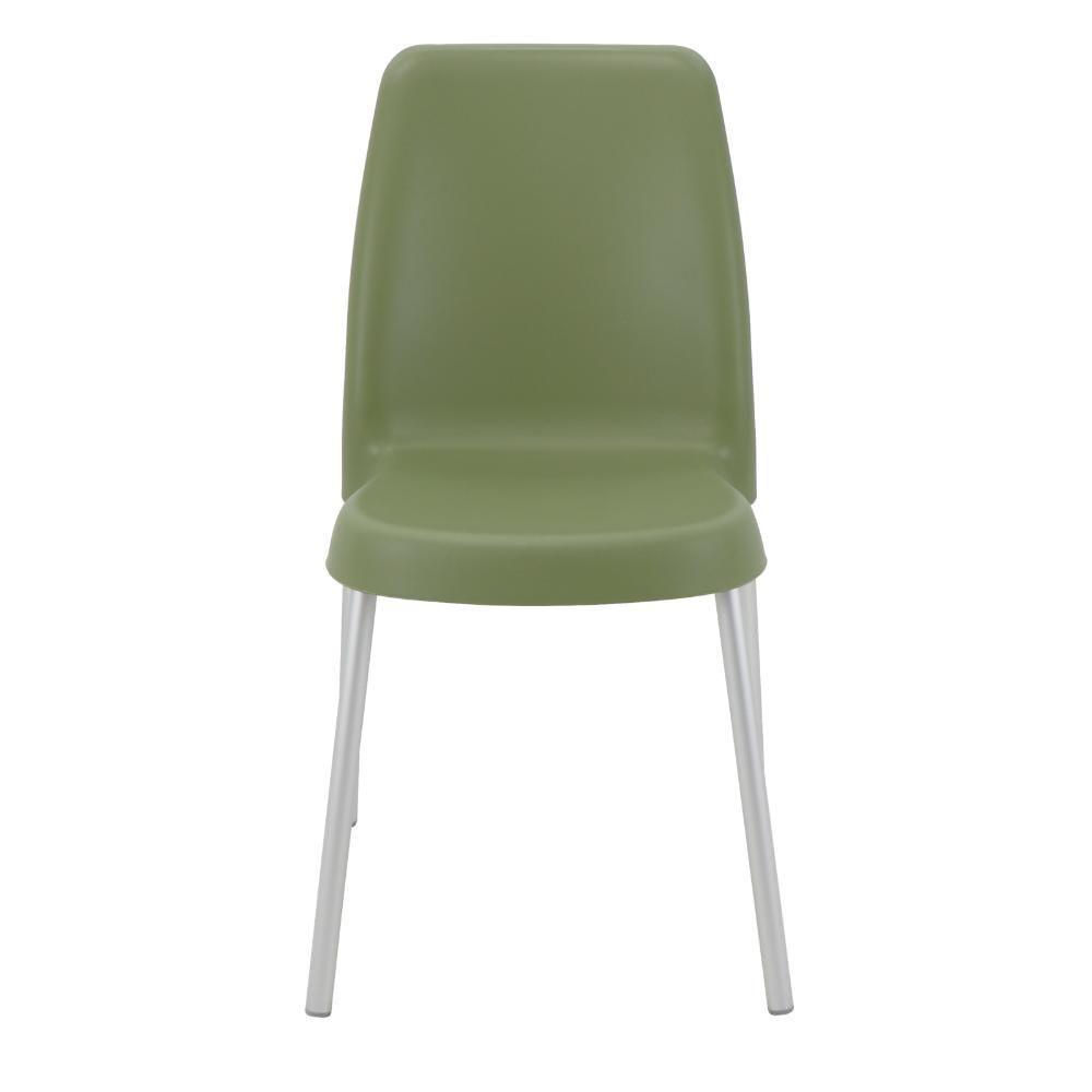 Cadeira Tramontina Vanda Em Polipropileno Verde Oliva Com Pernas De Alumínio - 2