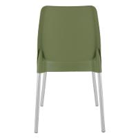 Cadeira Tramontina Vanda Em Polipropileno Verde Oliva Com Pernas De Alumínio