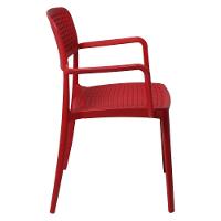 Cadeira Tramontina Serena Em Polipropileno Vermelho Com Braços - 3
