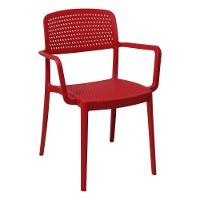 Cadeira Tramontina Serena Em Polipropileno Vermelho Com Braços - 5