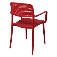 Cadeira Tramontina Serena Em Polipropileno Vermelho Com Braços - 6