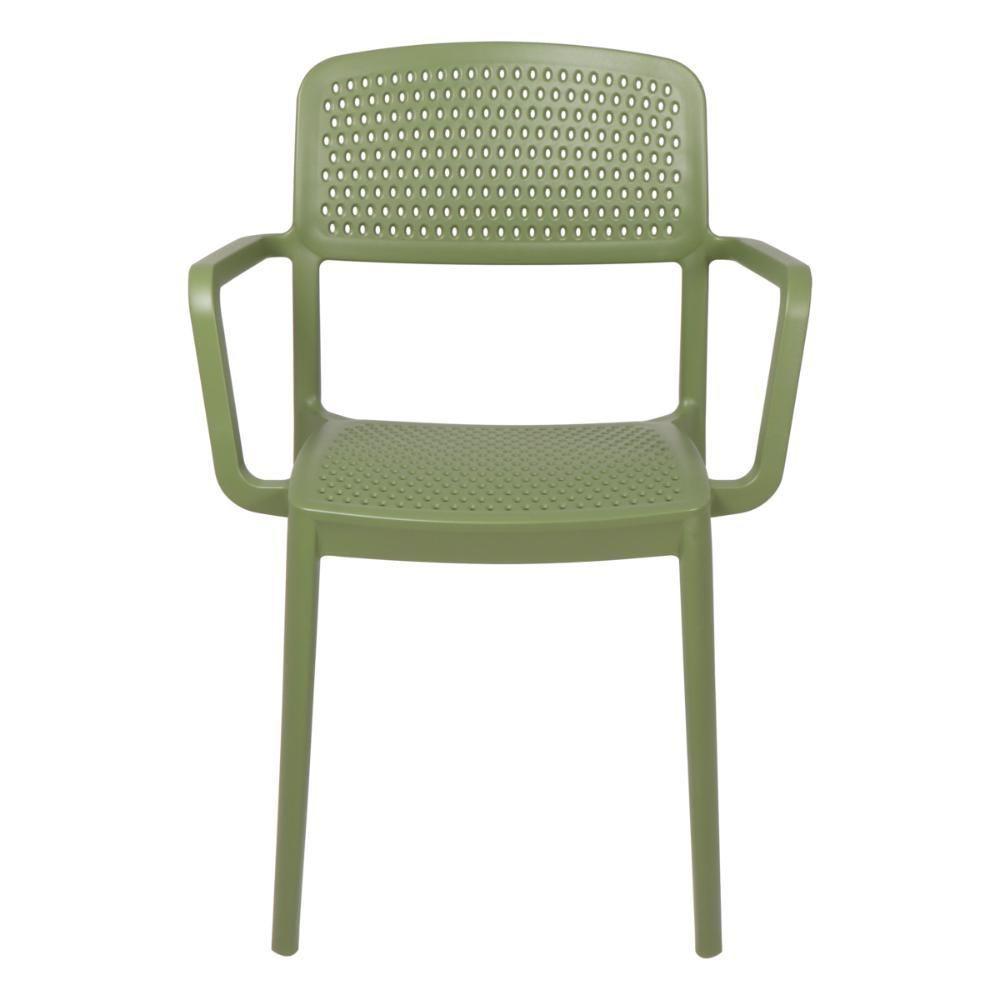 Cadeira Tramontina Serena Em Polipropileno Verde Oliva Com Braços - 4