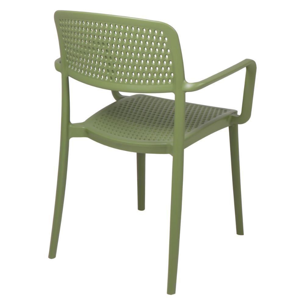 Cadeira Tramontina Serena Em Polipropileno Verde Oliva Com Braços - 9