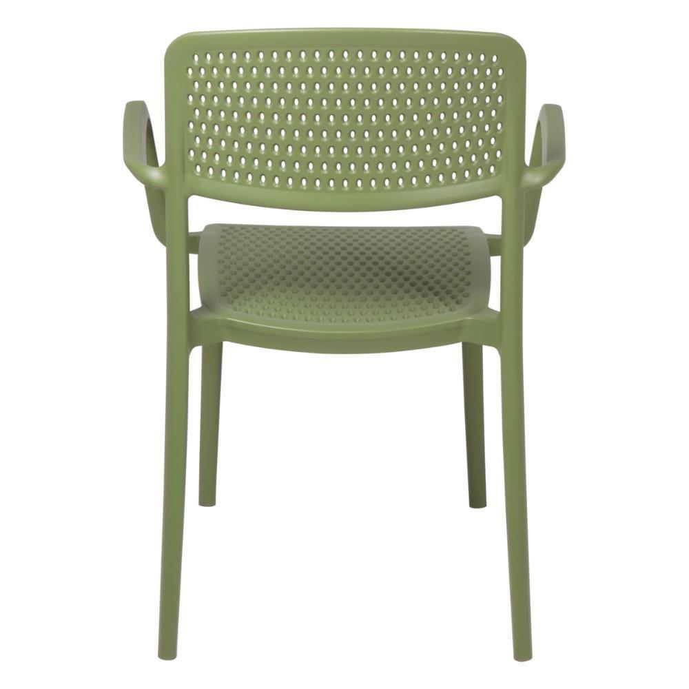 Cadeira Tramontina Serena Em Polipropileno Verde Oliva Com Braços - 10