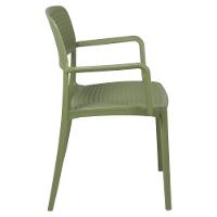 Cadeira Tramontina Serena Em Polipropileno Verde Oliva Com Braços - 3