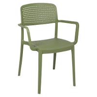Cadeira Tramontina Serena Em Polipropileno Verde Oliva Com Braços - 5