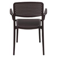 Cadeira Tramontina Serena Em Polipropileno Marrom Com Braços - 7