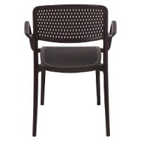 Cadeira Tramontina Serena Em Polipropileno Marrom Com Braços - 8