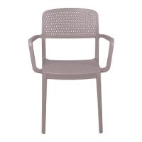 Cadeira Tramontina Serena Em Polipropileno Camurça Com Braços - 1