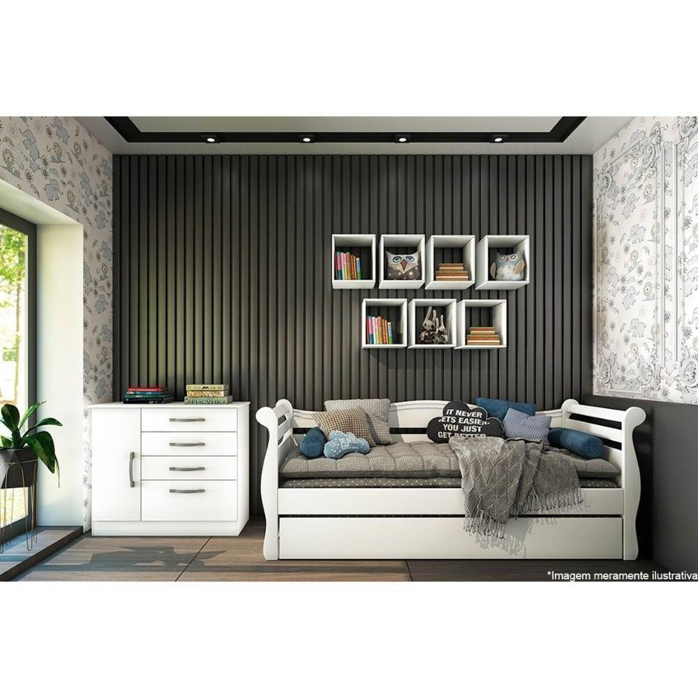 Cômoda De Quarto Chicago C- 1 Porta E 4 Gavetas Cinamomo-off White - Tcil Móveis - 7